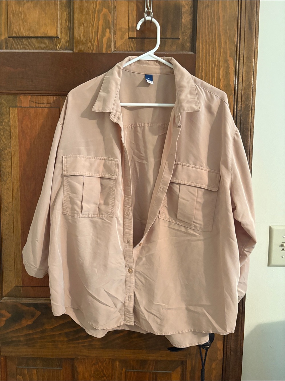 Old Navy Light Blush Button Down Shirt